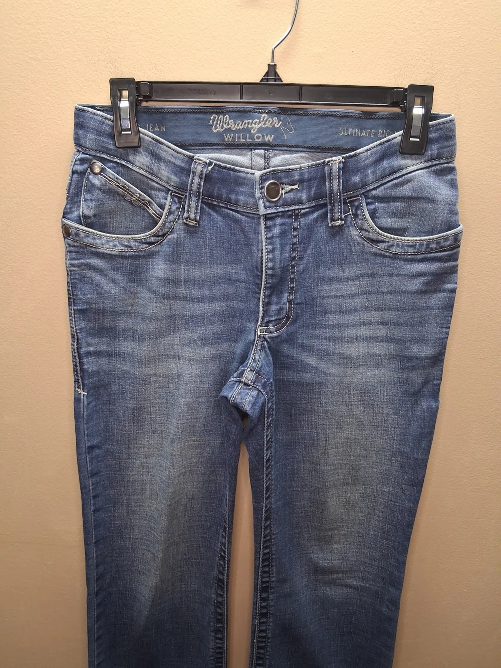 Wrangler Willow Ultimate Riding Jeans Women's 5x34 Blue Bootcut Stretch 10WRW60D - Picture 3 of 10